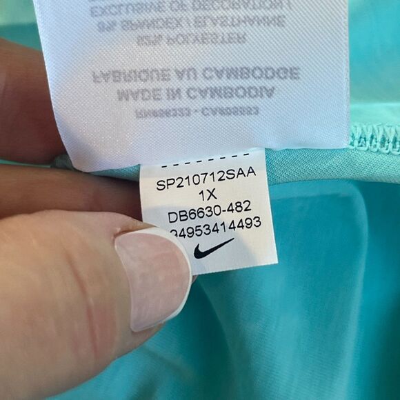 Nike Dri-Fit Court Advantage Tennis Dress Size 1X Plus Light Blue Mini - Picture 11 of 12